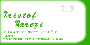 kristof marczi business card
